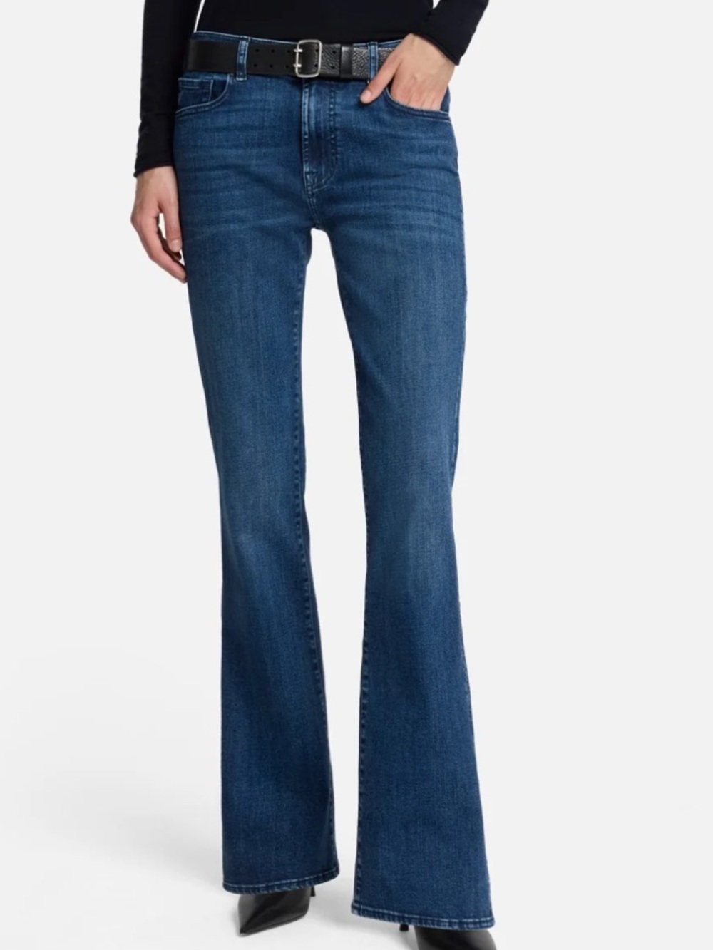 Seven7 Slim Flare Jeans Women’s Size 8 Dark Wash Stretch Denim Y2K